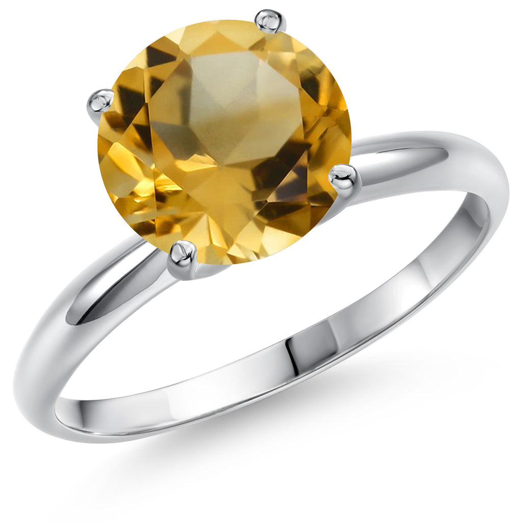 Citrine - November_7_Ring in 14K White Gold