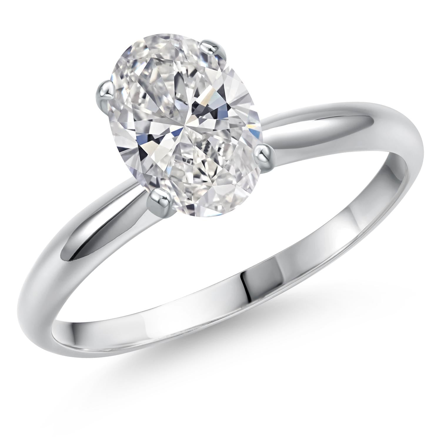 Oval Cut_1.50 Carat_9_Ring in 14K White Gold