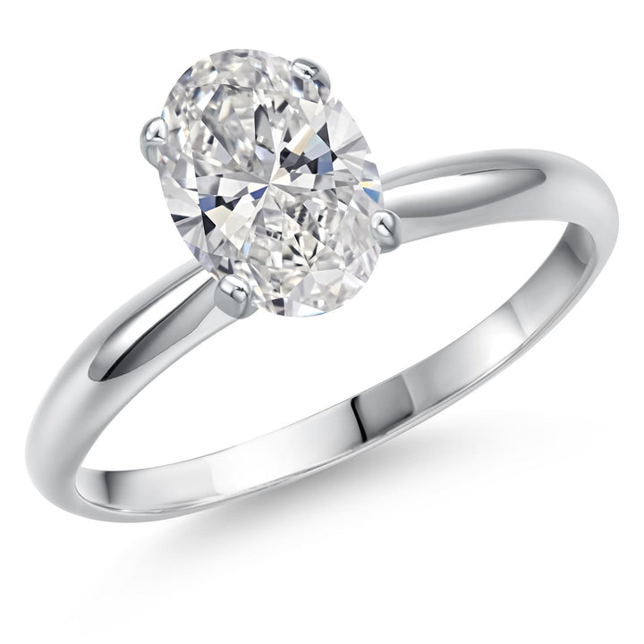 Oval Cut_1.50 Carat_5_Ring in 14K White Gold