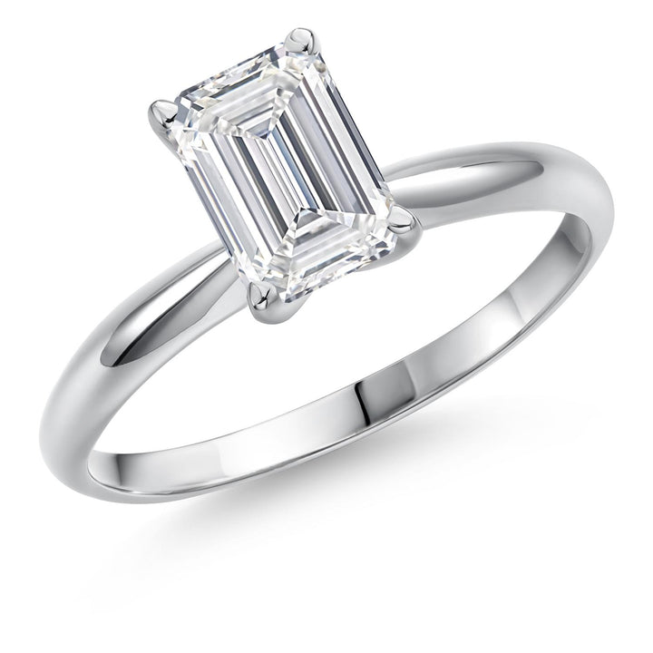 Emerald Cut_1.50 Carat_5_Ring in 14K White Gold