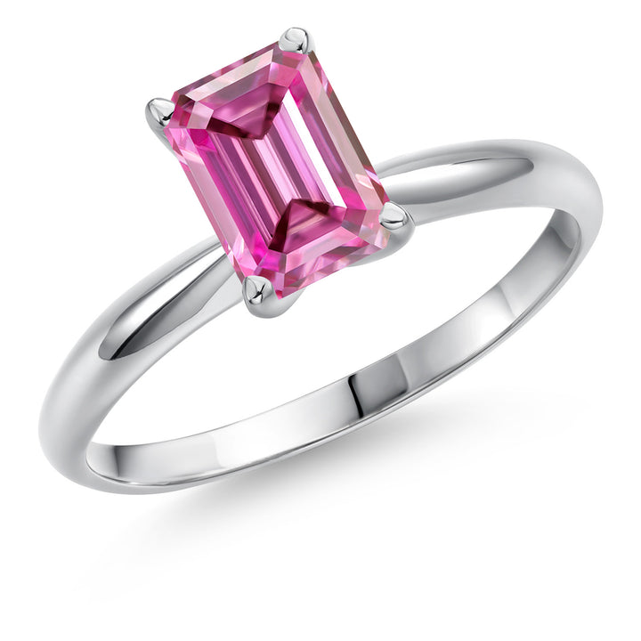 Pink Moissanite - April_5_Ring in 14K White Gold