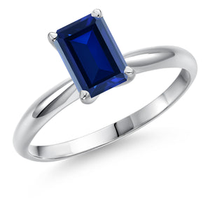 Created Sapphire - September_5_Ring in 14K White Gold