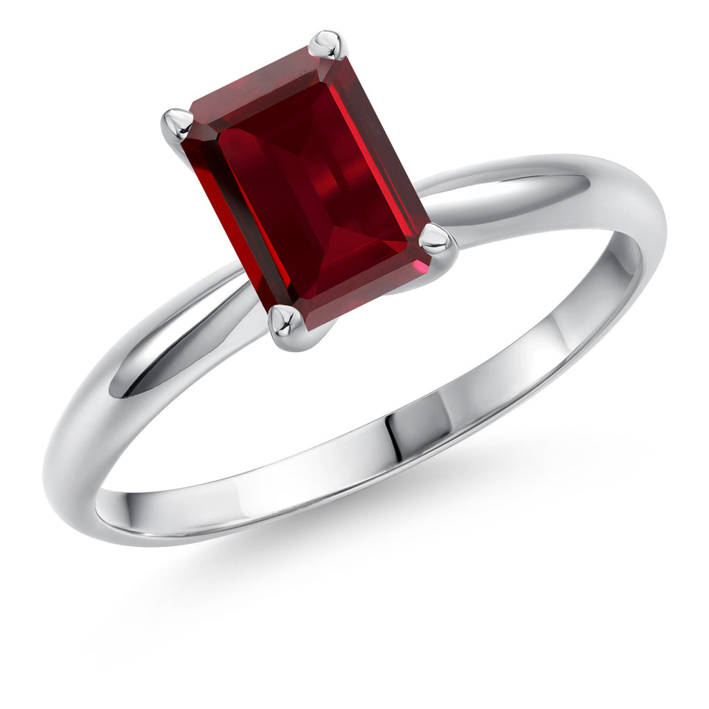 Garnet - January_7_Ring in 14K White Gold