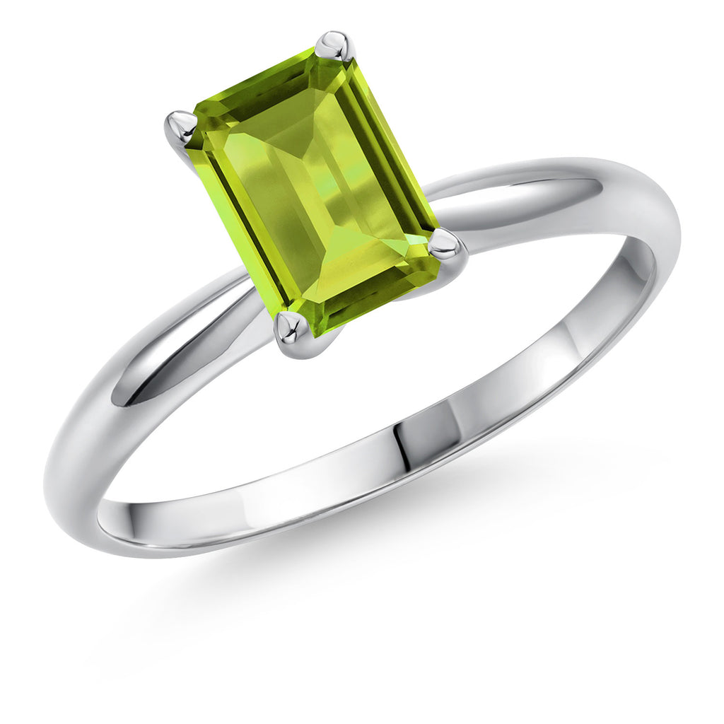 Peridot - August_7_Ring in 14K White Gold