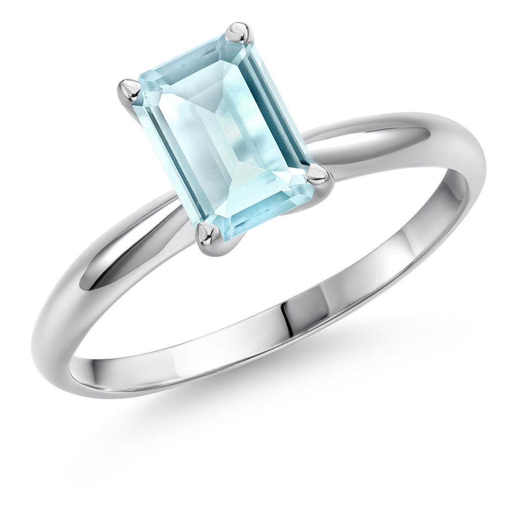 Sky Blue Topaz - November_9_Ring in 14K White Gold