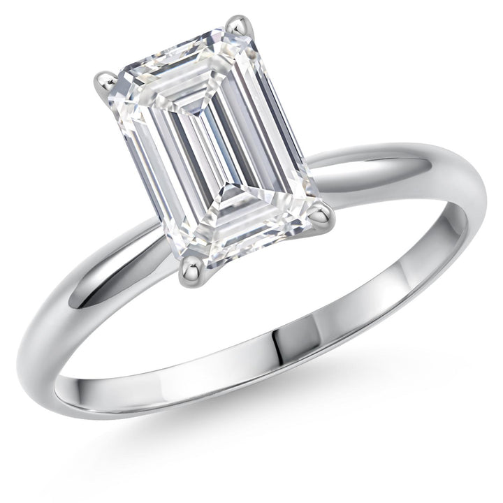Emerald Cut_2.00 Carat_5_Ring in 14K White Gold