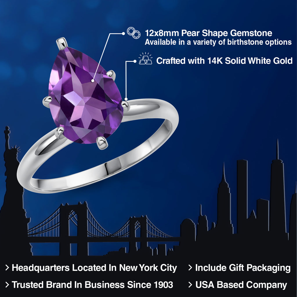 Amethyst - February_5_Ring in 14K White Gold