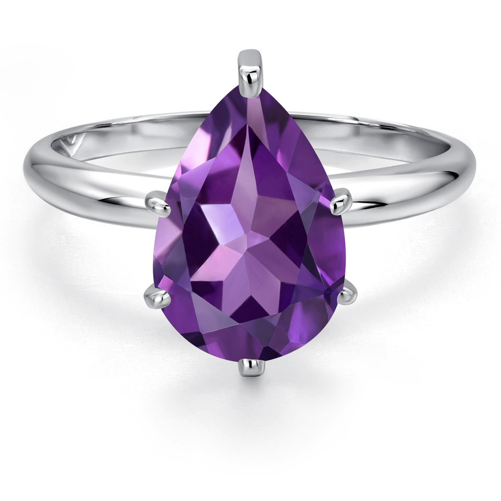 Amethyst - February_5_Ring in 14K White Gold
