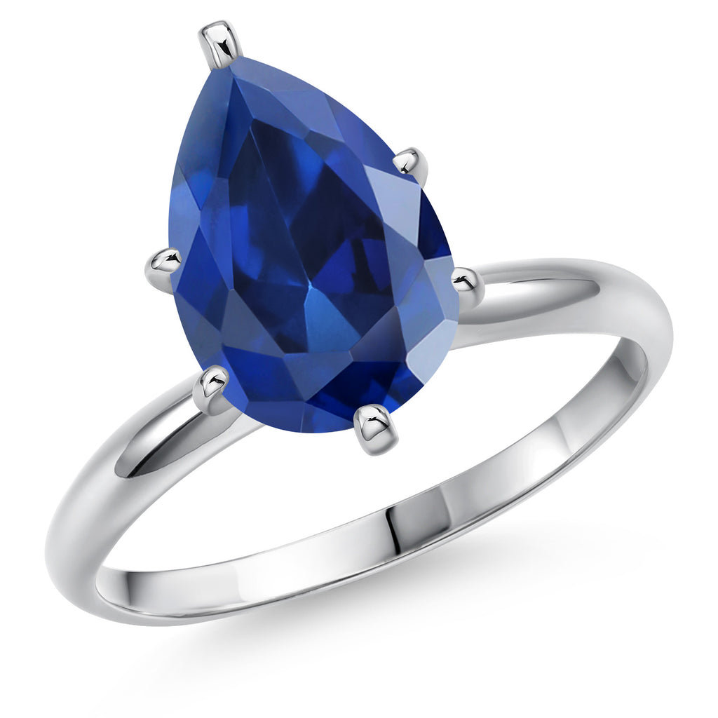 Created Sapphire - September_7_Ring in 14K White Gold