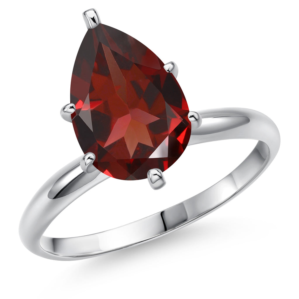 Garnet - January_9_Ring in 14K White Gold
