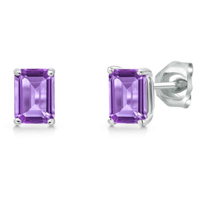 Amethyst - February_Earrings in 14K White Gold