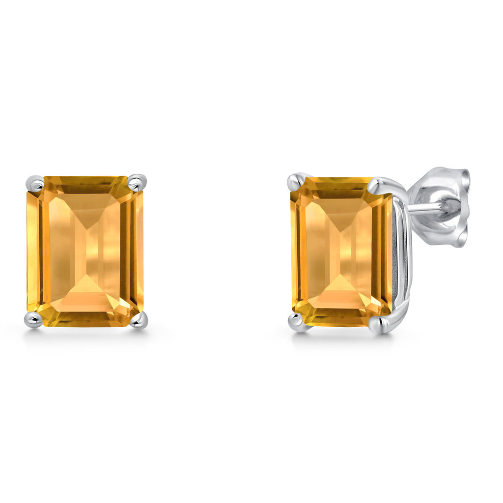 Citrine - November_Earrings in 14K White Gold
