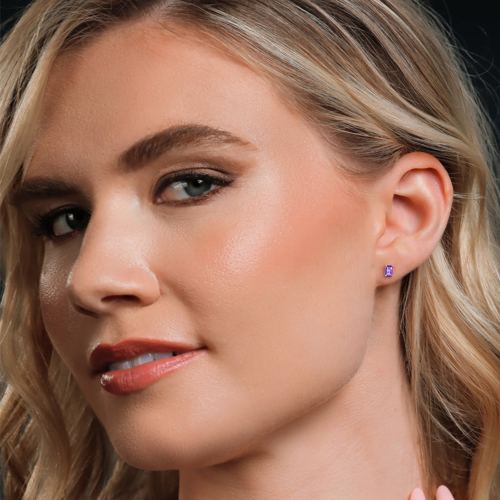 Amethyst - February_Earrings in 14K Yellow Gold