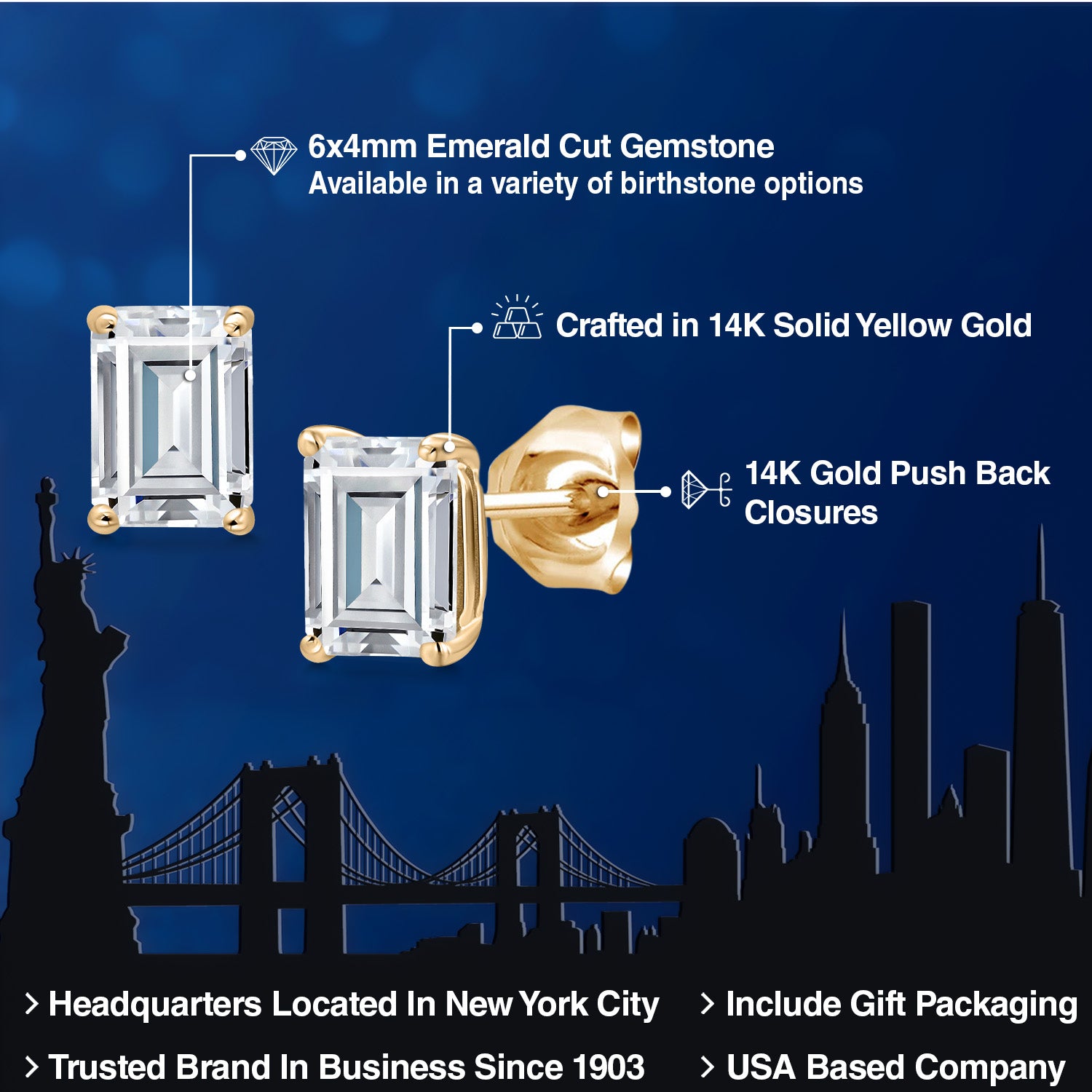 Earrings in 14K Yellow Gold