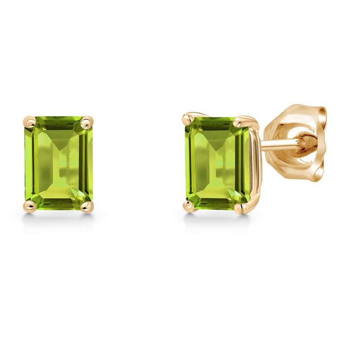Peridot - August_Earrings in 14K Yellow Gold