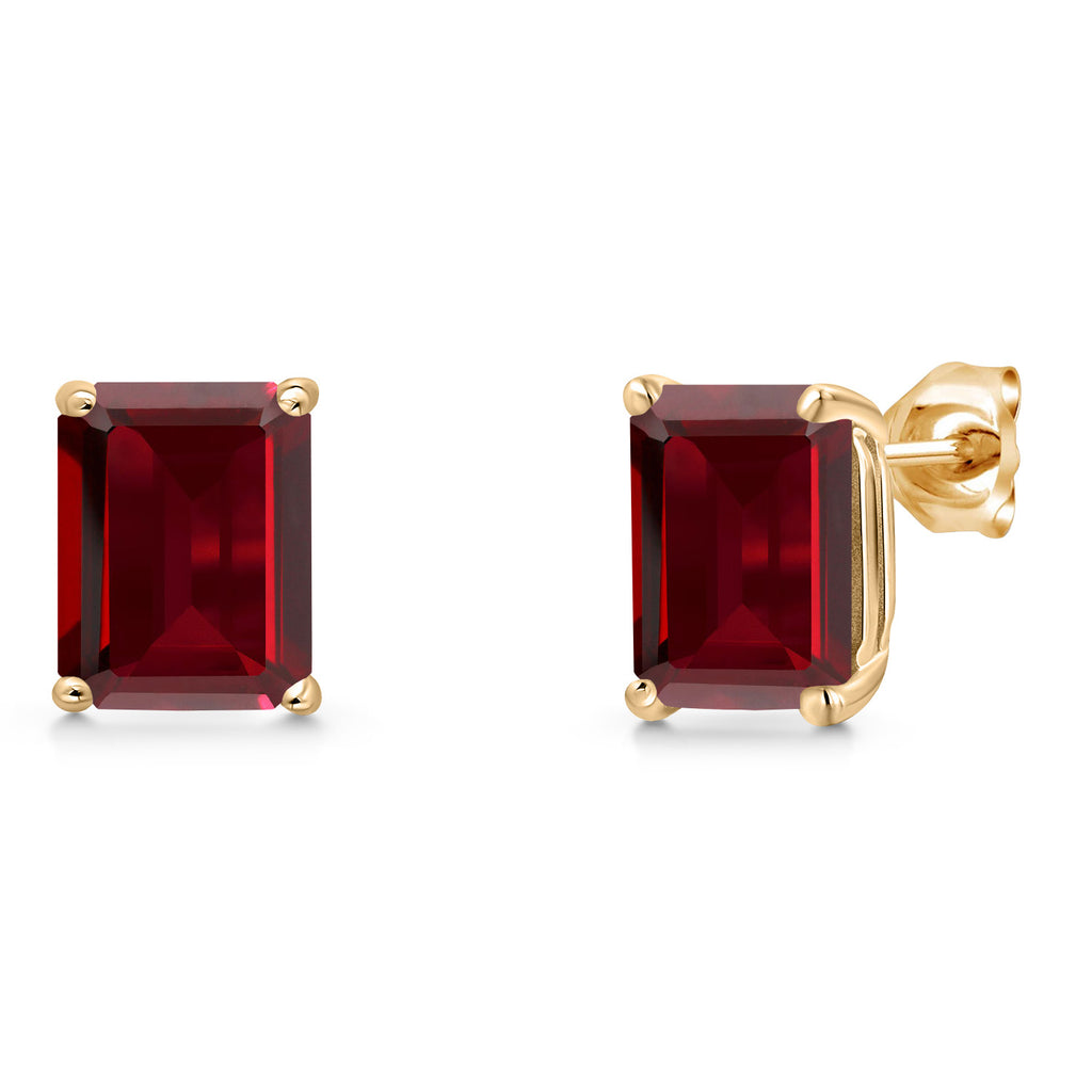 Garnet - January_Earrings in 14K Yellow Gold
