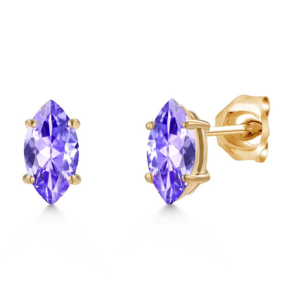 Tanzanite - December_Earrings in 14K Yellow Gold