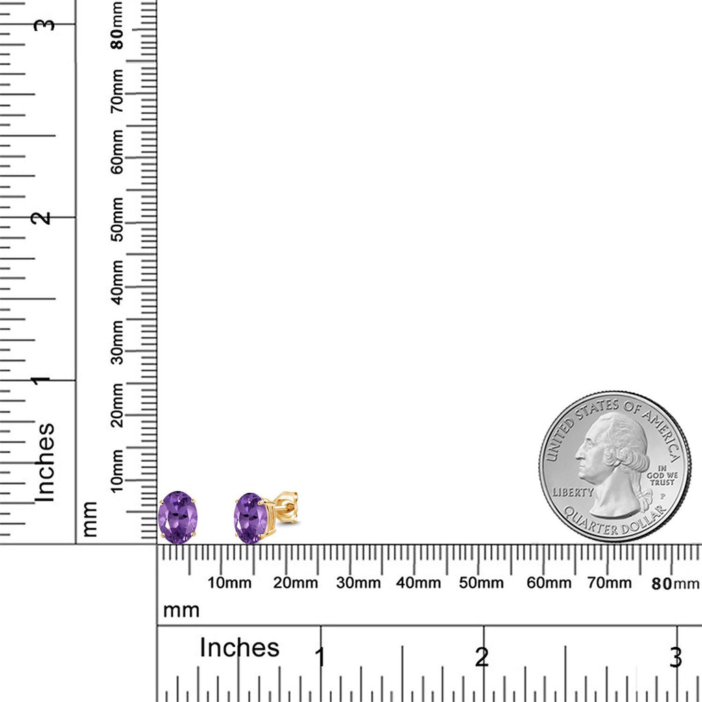 Amethyst - February_Earrings in 14K Yellow Gold