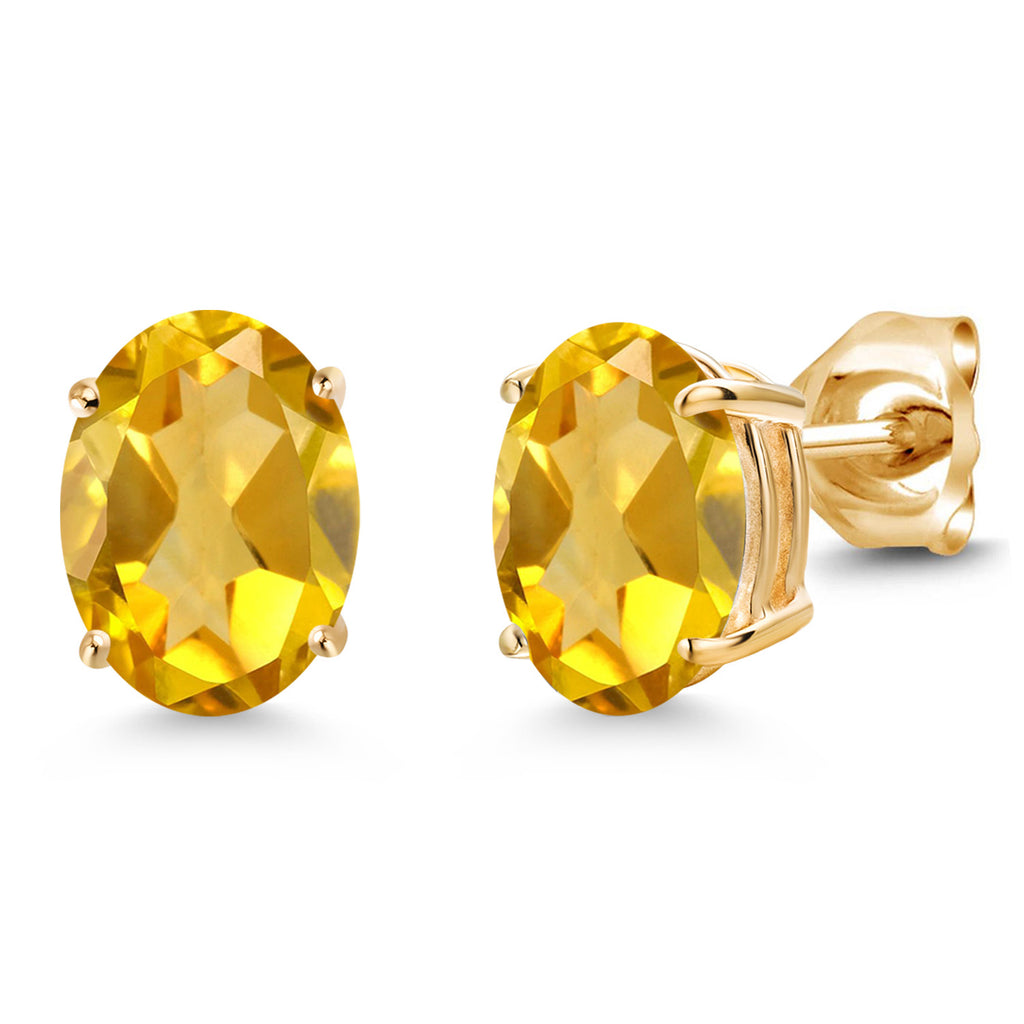 Citrine - November_Earrings in 14K Yellow Gold