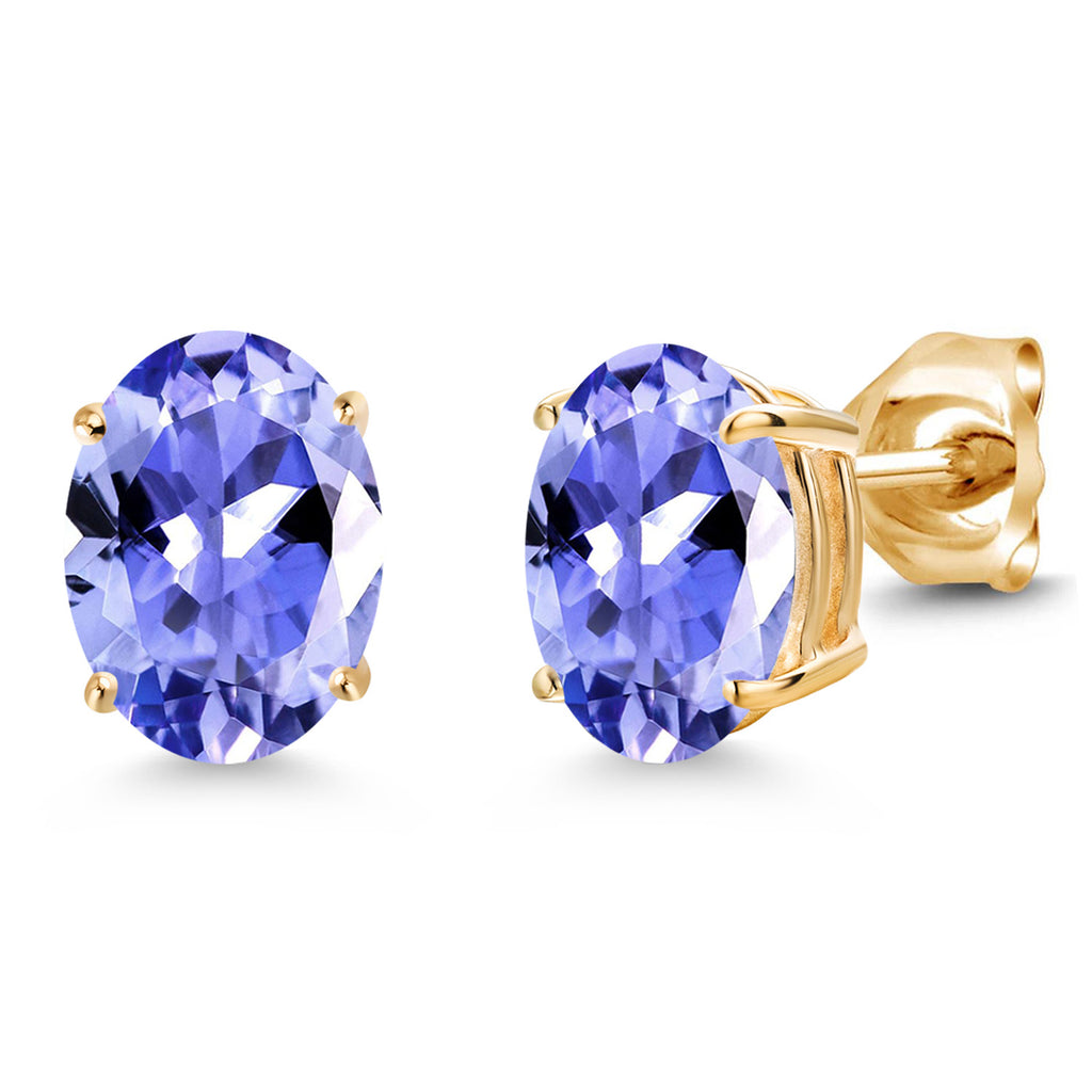 Tanzanite - December_Earrings in 14K Yellow Gold