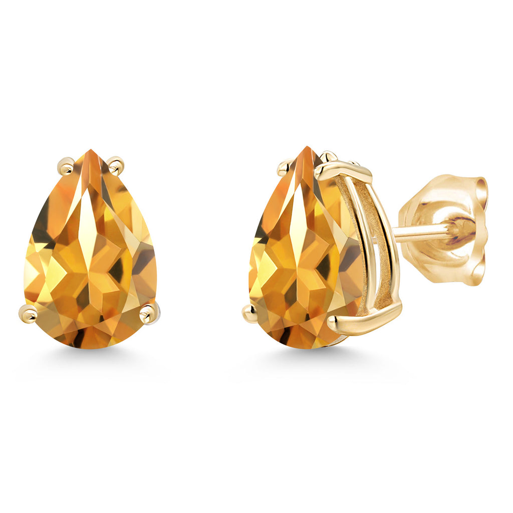 Citrine - November_Earrings in 14K Yellow Gold