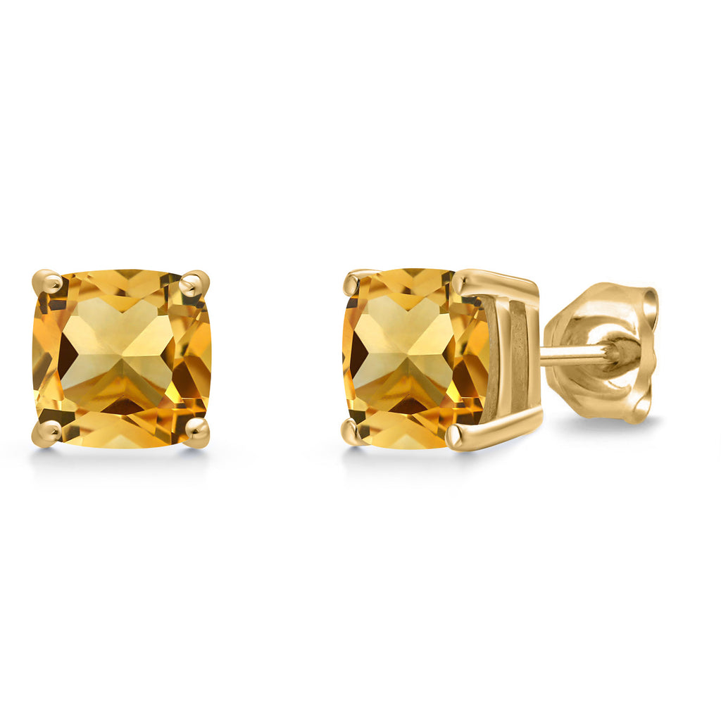 Citrine - November_Earrings in 14K Yellow Gold