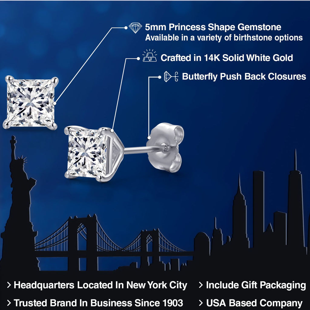 Earrings in 14K White Gold