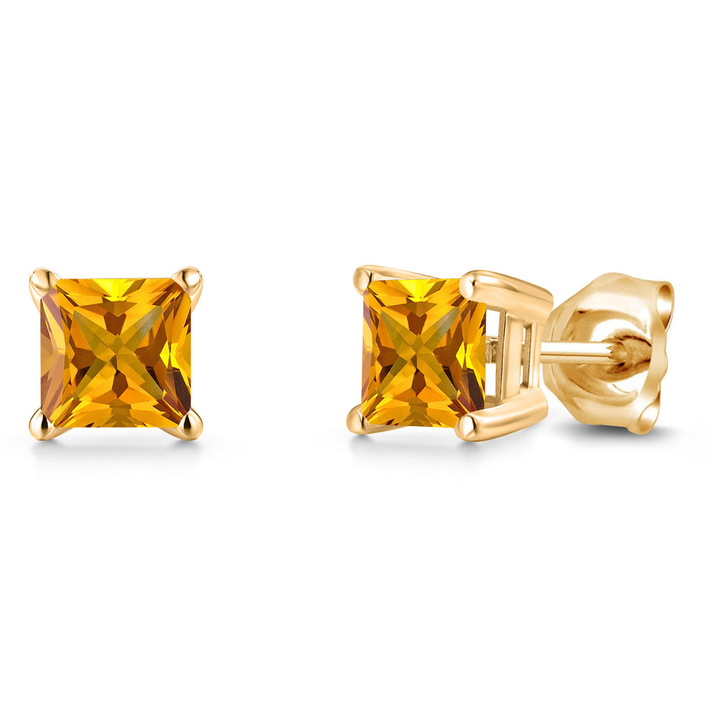 Citrine - November_Earrings in 14K Yellow Gold