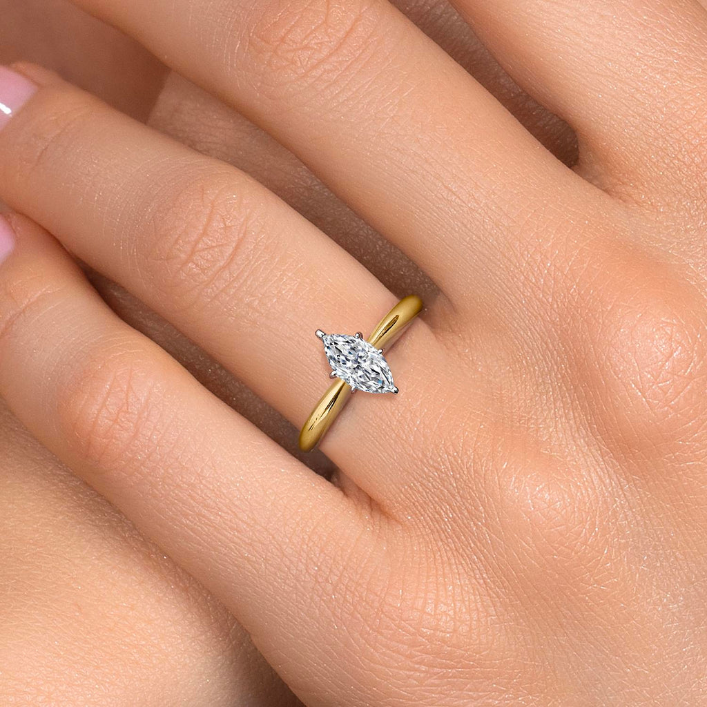 Ring in 10K Two Tone Gold