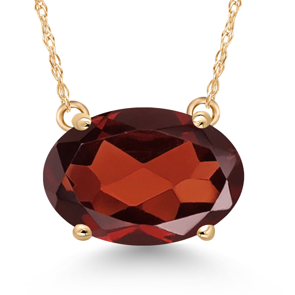 Garnet - January_Pendant in 14K Yellow Gold