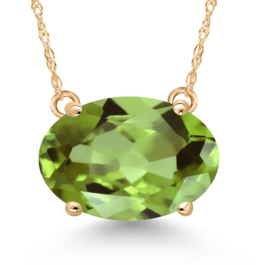Peridot - August_Pendant in 14K Yellow Gold