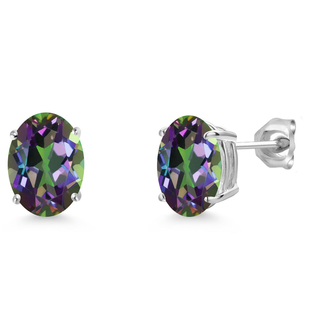 Green Mystic Topaz_Earrings in 14K White Gold