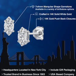 Earrings in 14K White Gold
