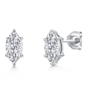 White Lab Grown Diamond - April_Earrings in 14K White Gold