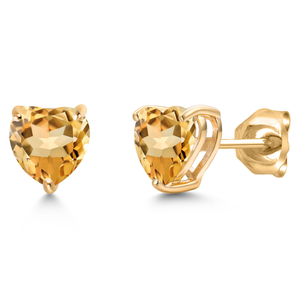 Citrine - November_Earrings in 14K Yellow Gold