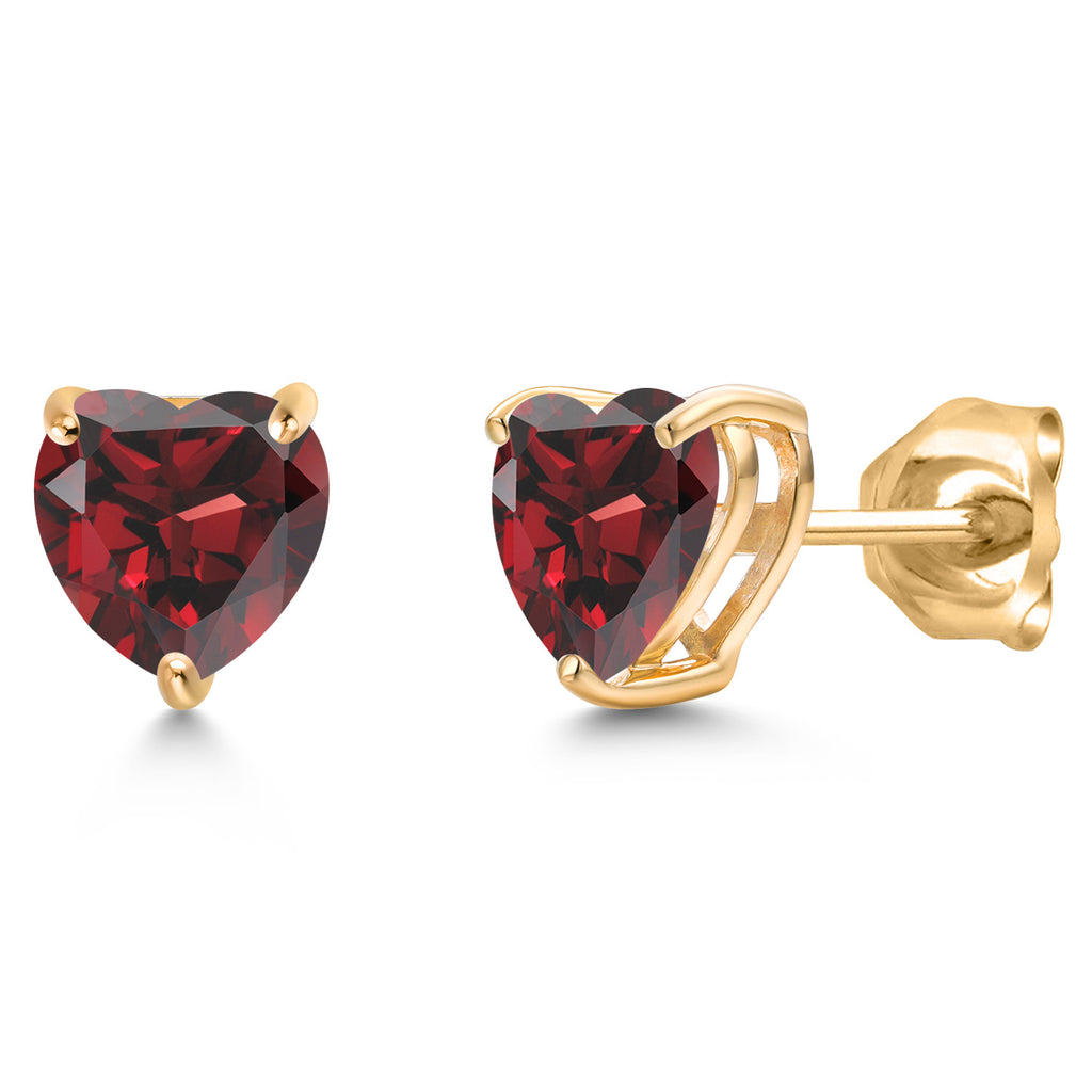 Garnet - January_Earrings in 14K Yellow Gold