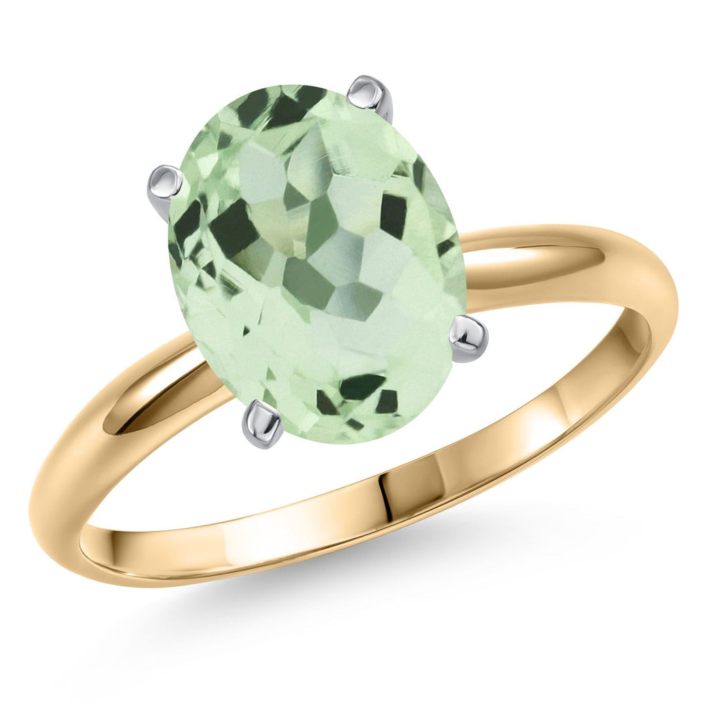 Prasiolite_8_Ring in 14K Two Tone Gold