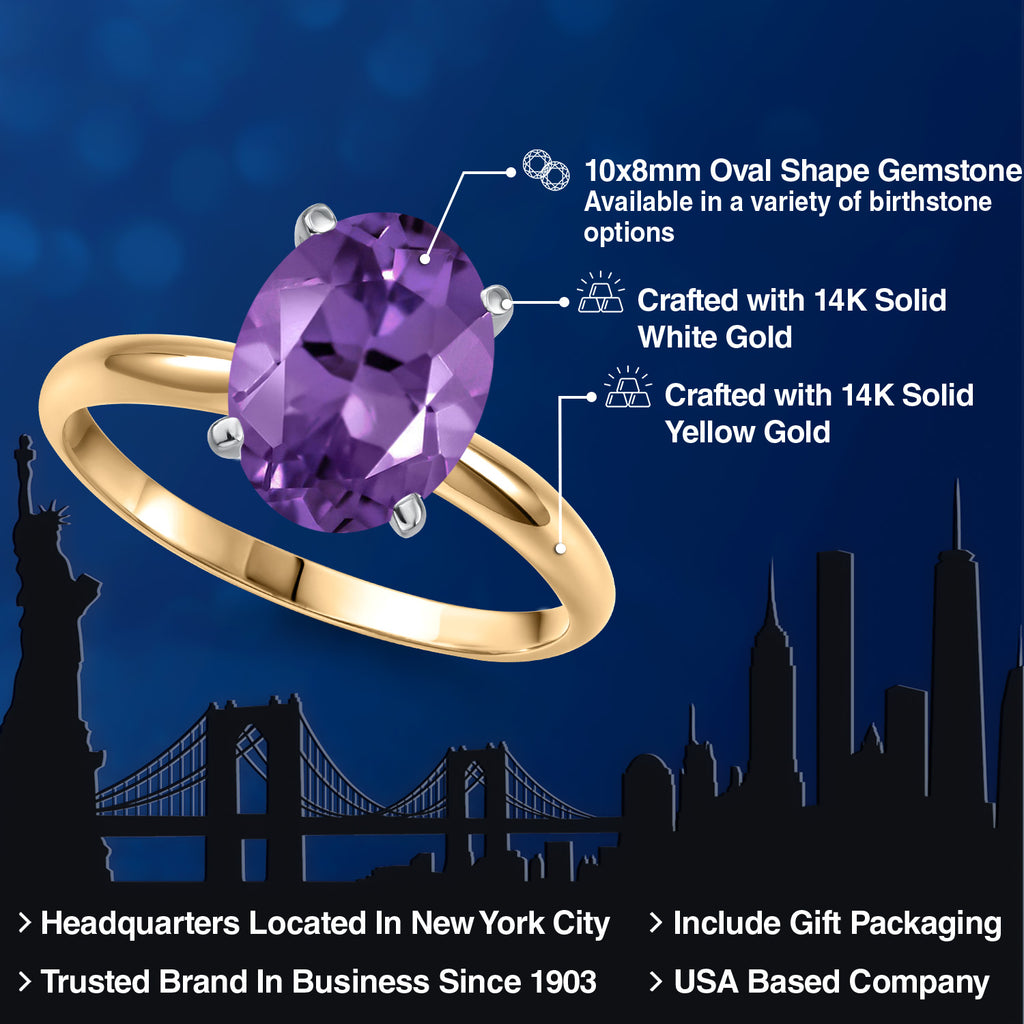 Amethyst - February_7_Ring in 14K Two Tone Gold