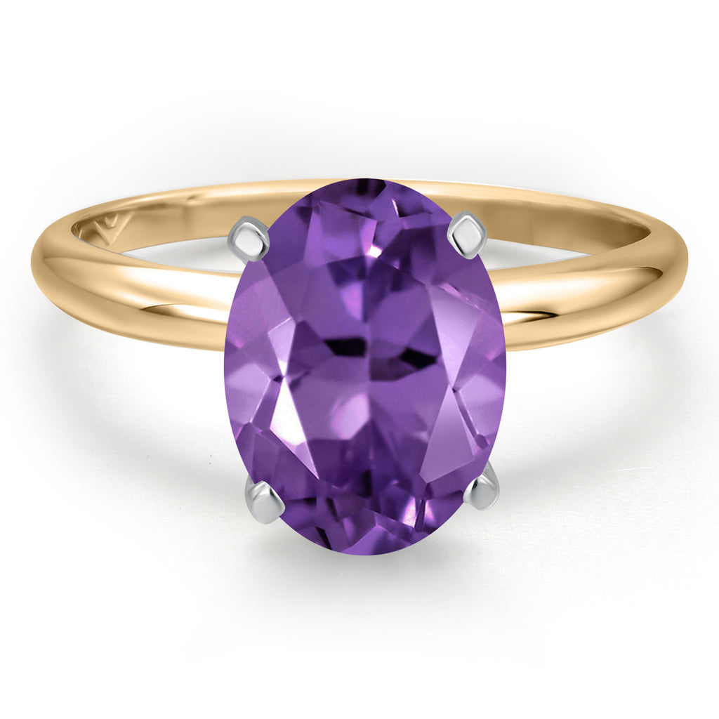 Amethyst - February_7_Ring in 14K Two Tone Gold