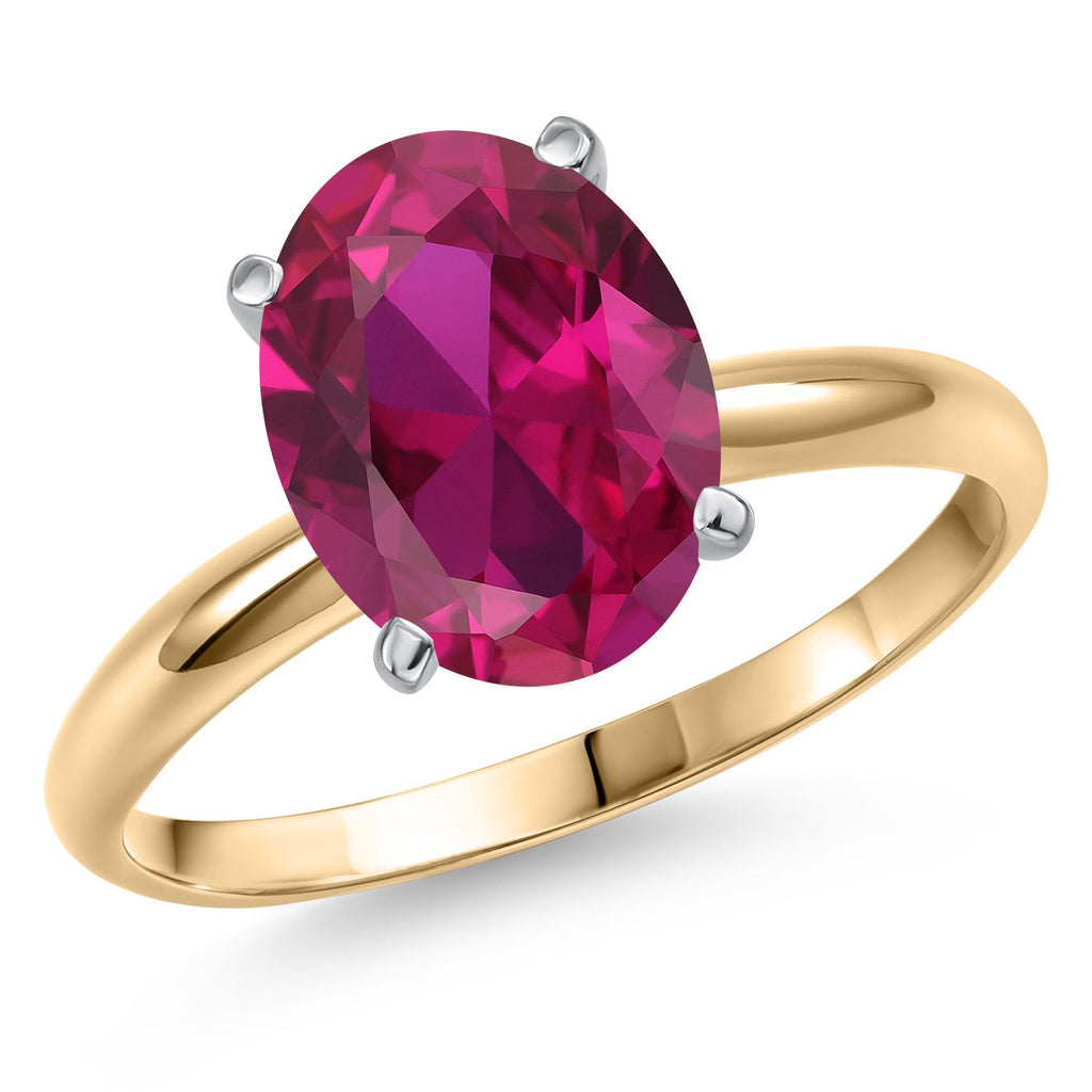 Created Ruby - July_7_Ring in 14K Two Tone Gold