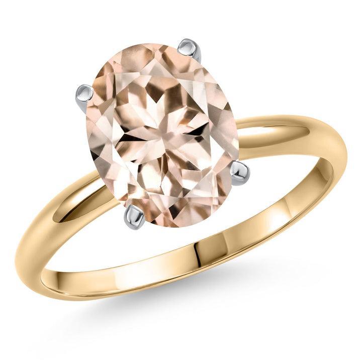 Morganite - October_5_Ring in 14K Two Tone Gold