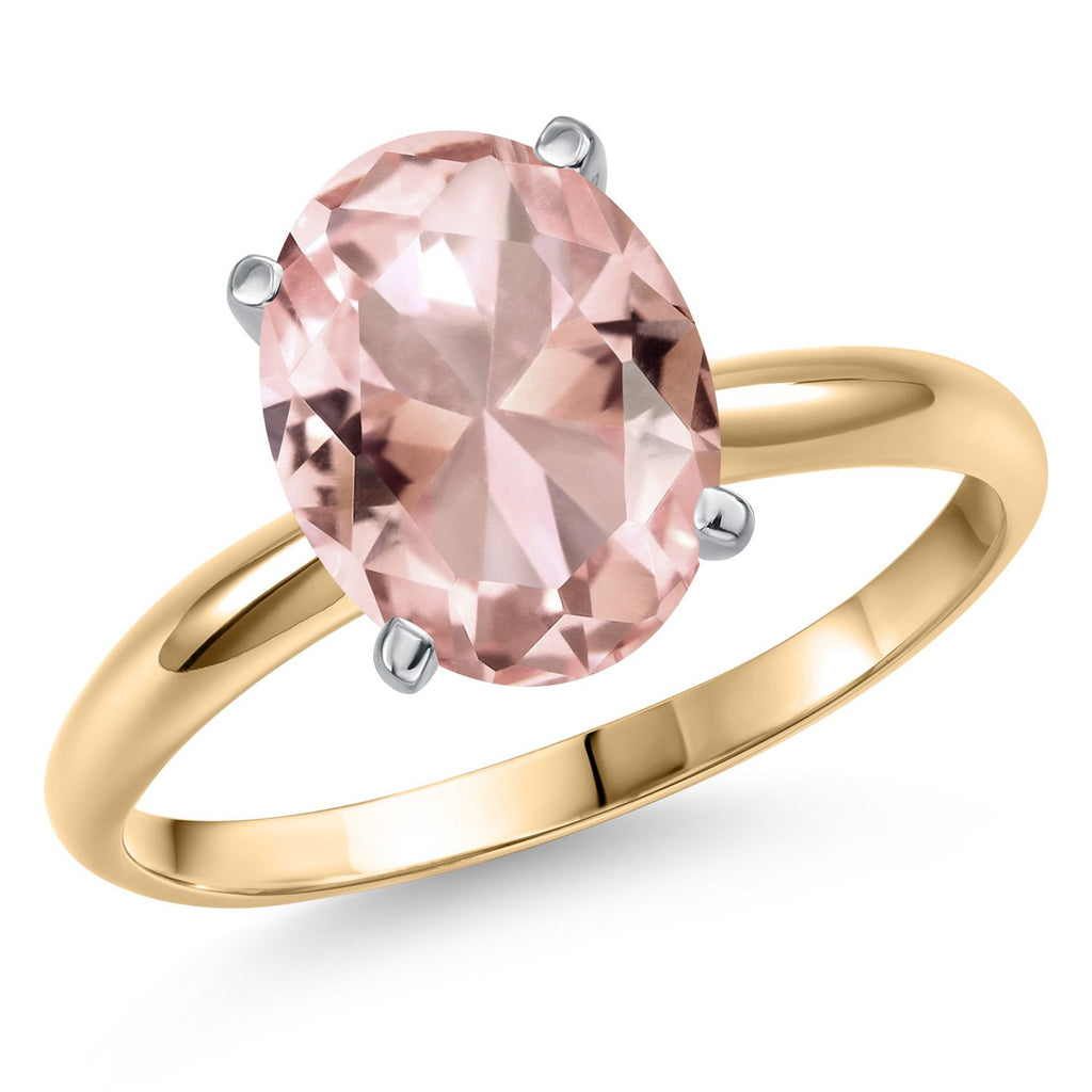 Nano Morganite - October_9_Ring in 14K Two Tone Gold