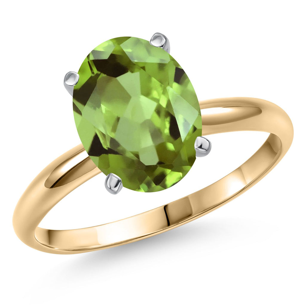 Peridot - August_6_Ring in 14K Two Tone Gold