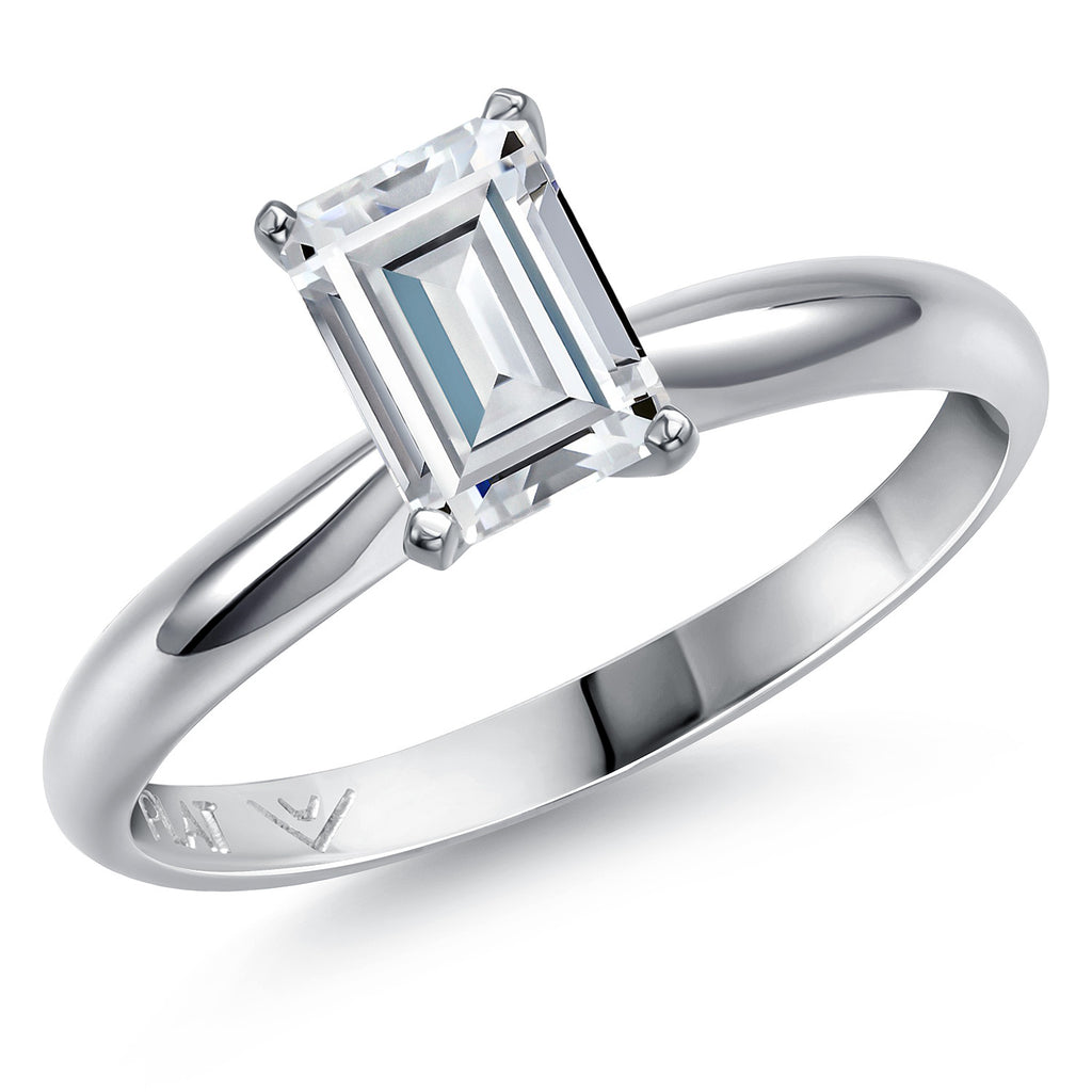 White Moissanite - April_9_Ring in Platinum
