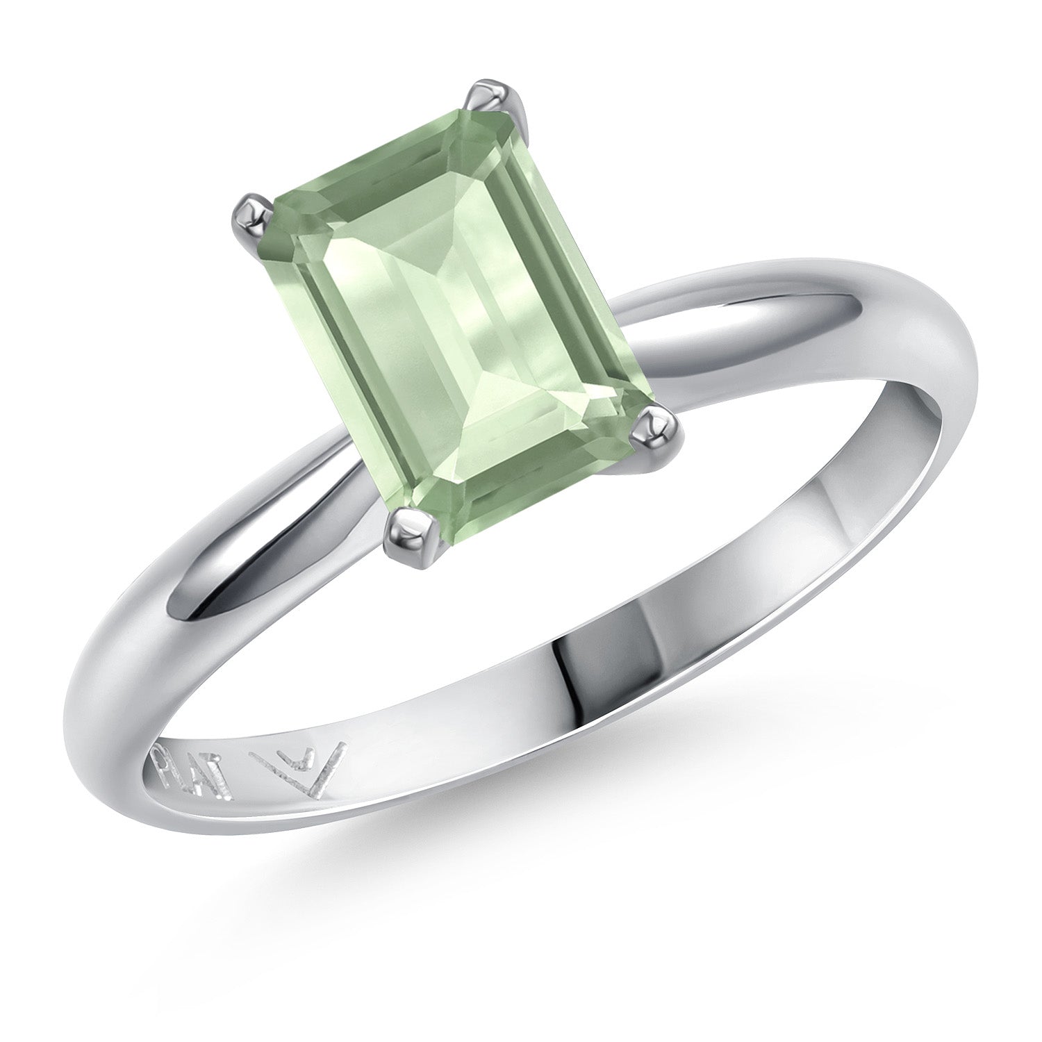 Prasiolite_8_Ring in Platinum