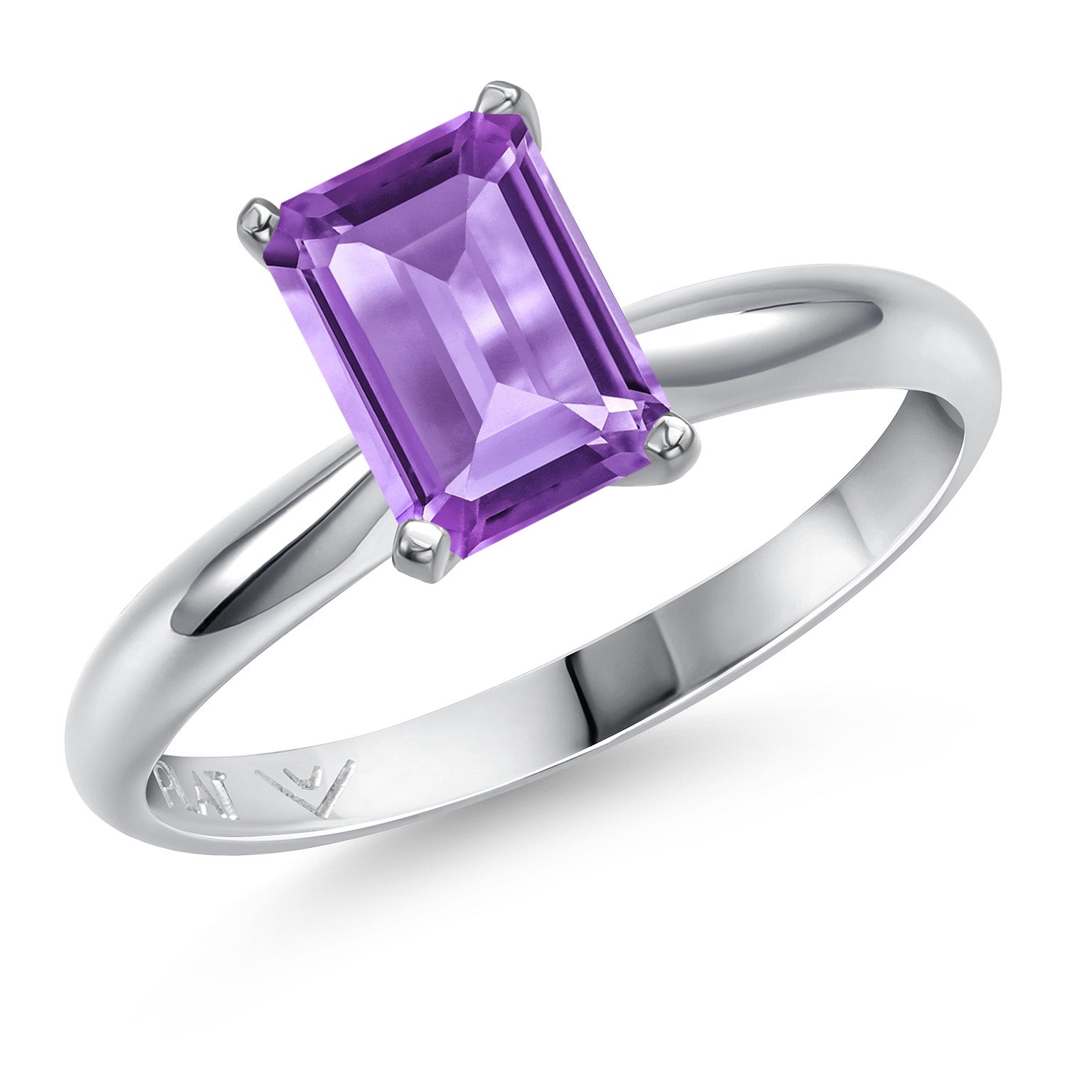 Amethyst - February_8_Ring in Platinum