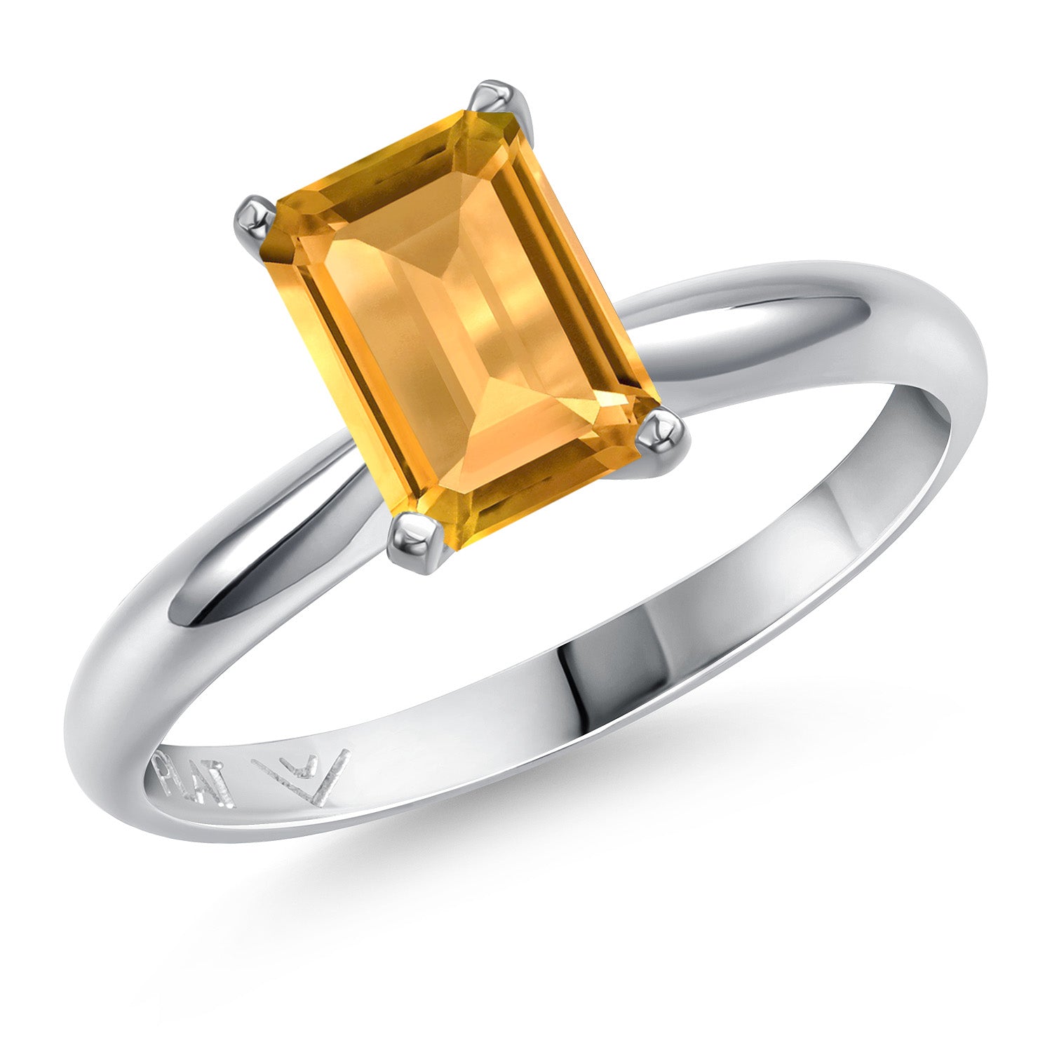 Citrine - November_7_Ring in Platinum