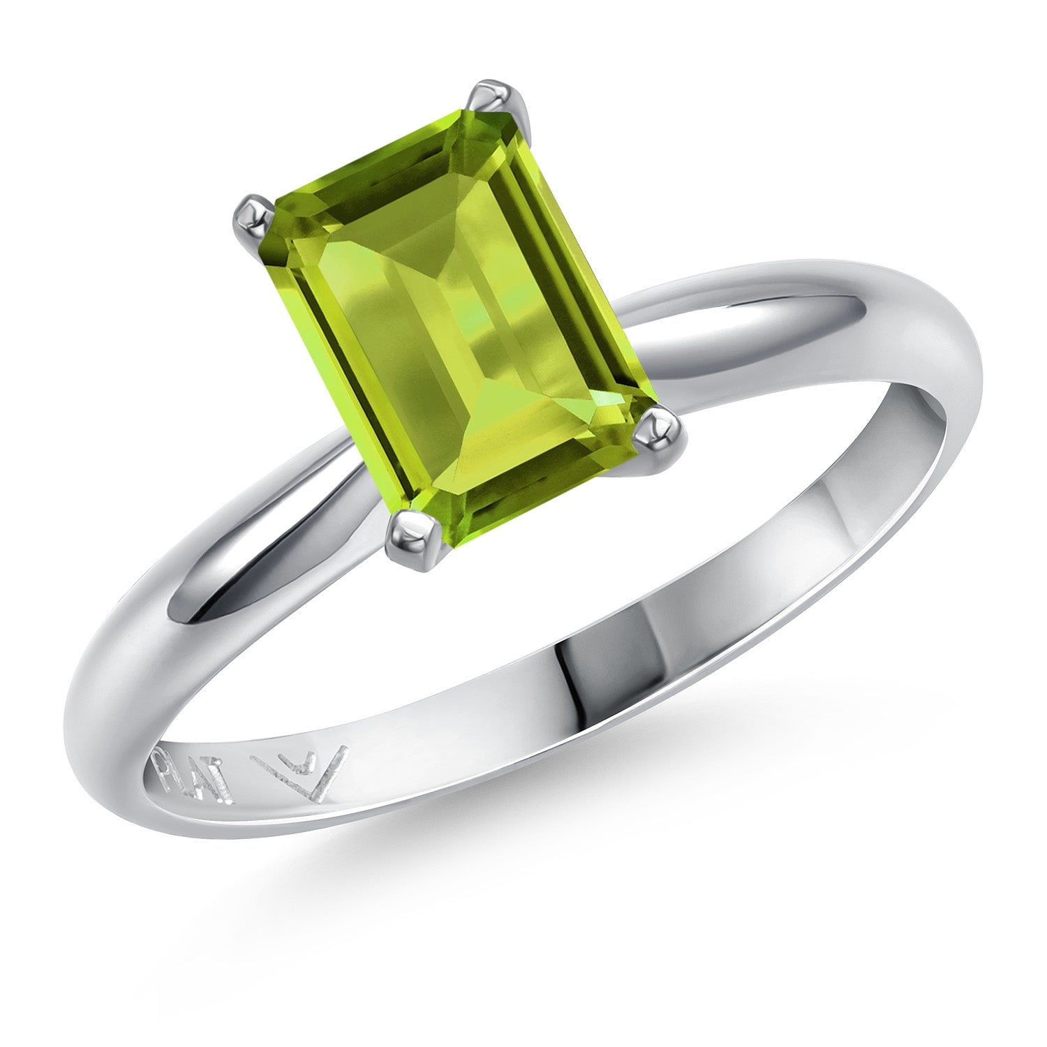 Peridot - August_6_Ring in Platinum