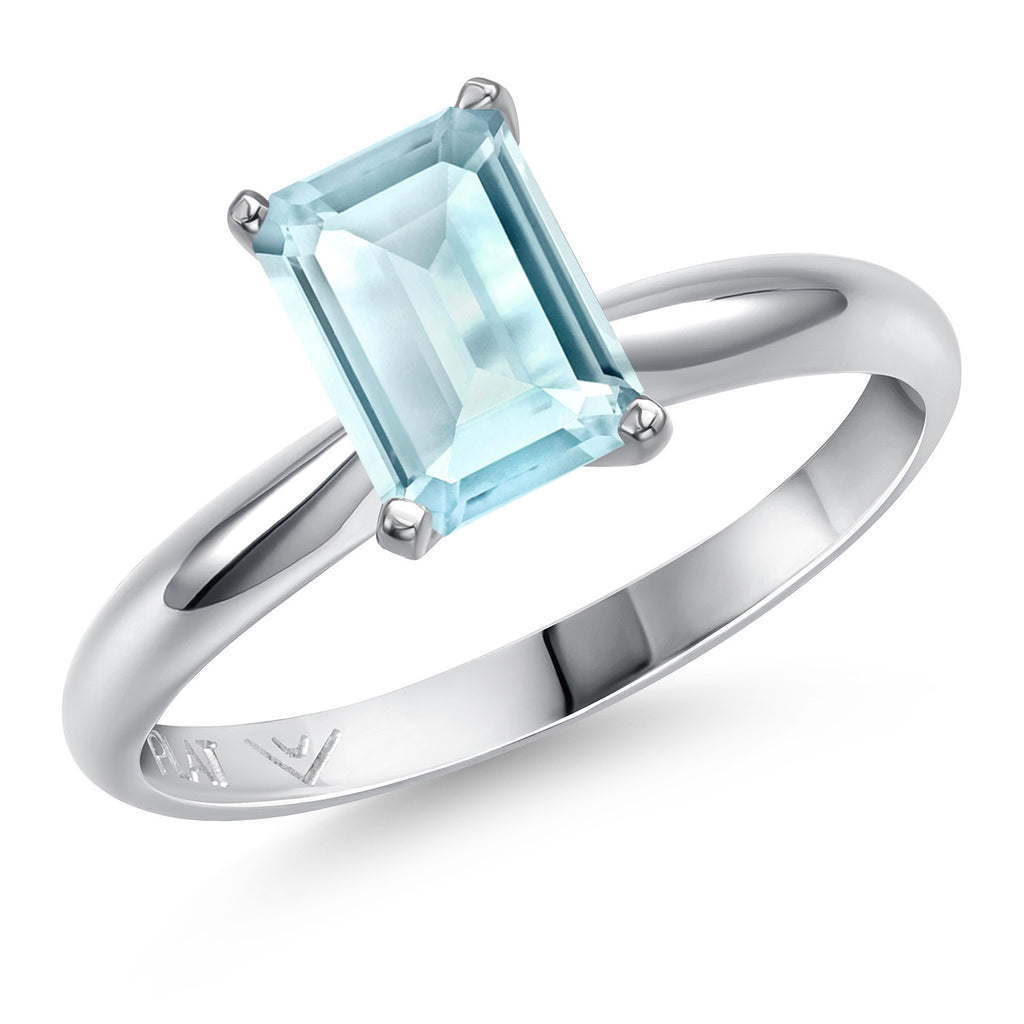 Sky Blue Topaz - November_8_Ring in Platinum