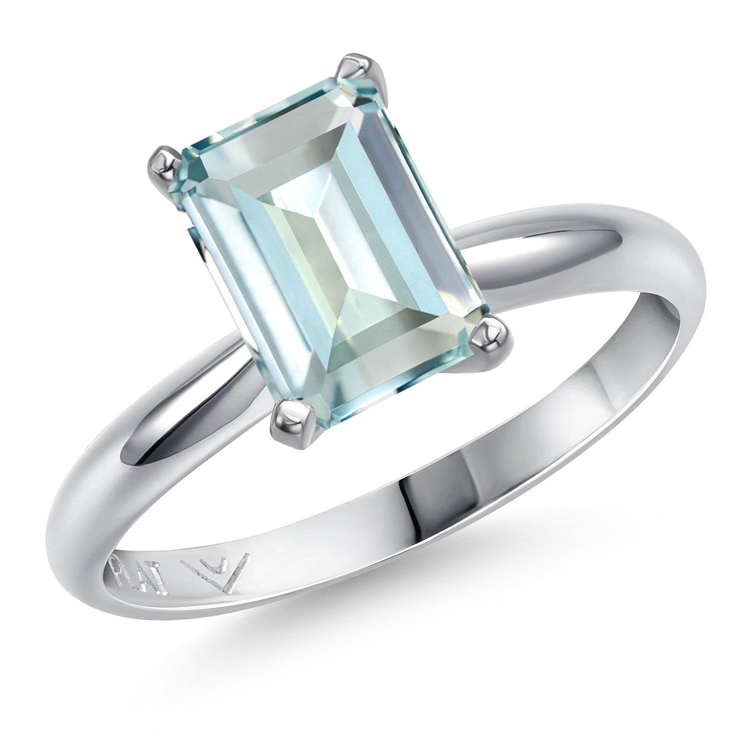 Created Aquamarine - March_8_Ring in Platinum